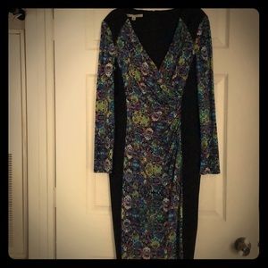 Long Sleeve Midi Floral Dress